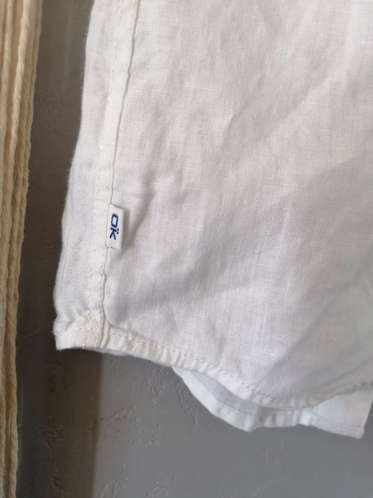 Camisa de manga curta lin Obaïbi menino branco – photo 4